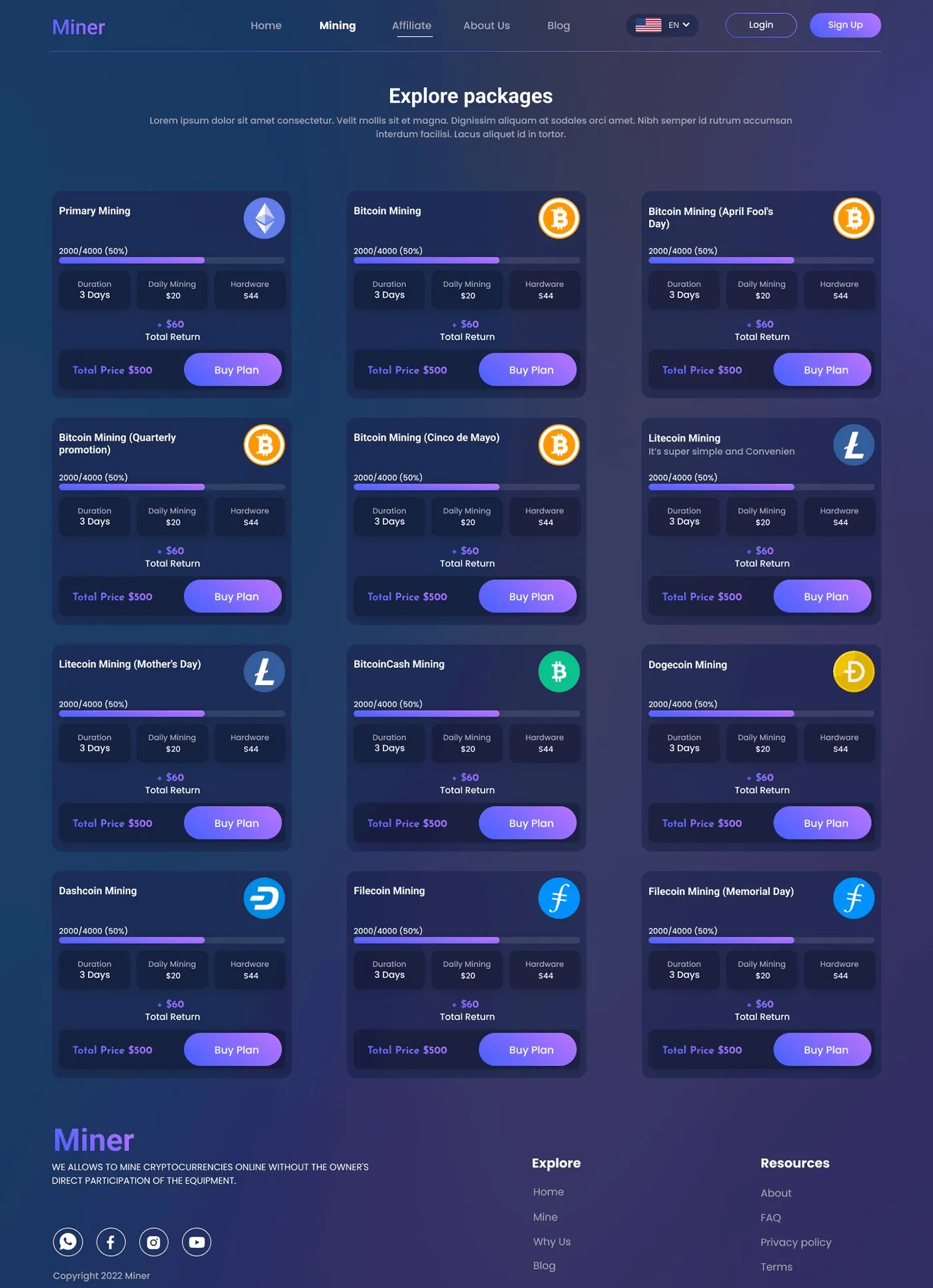 Miner: screen 3