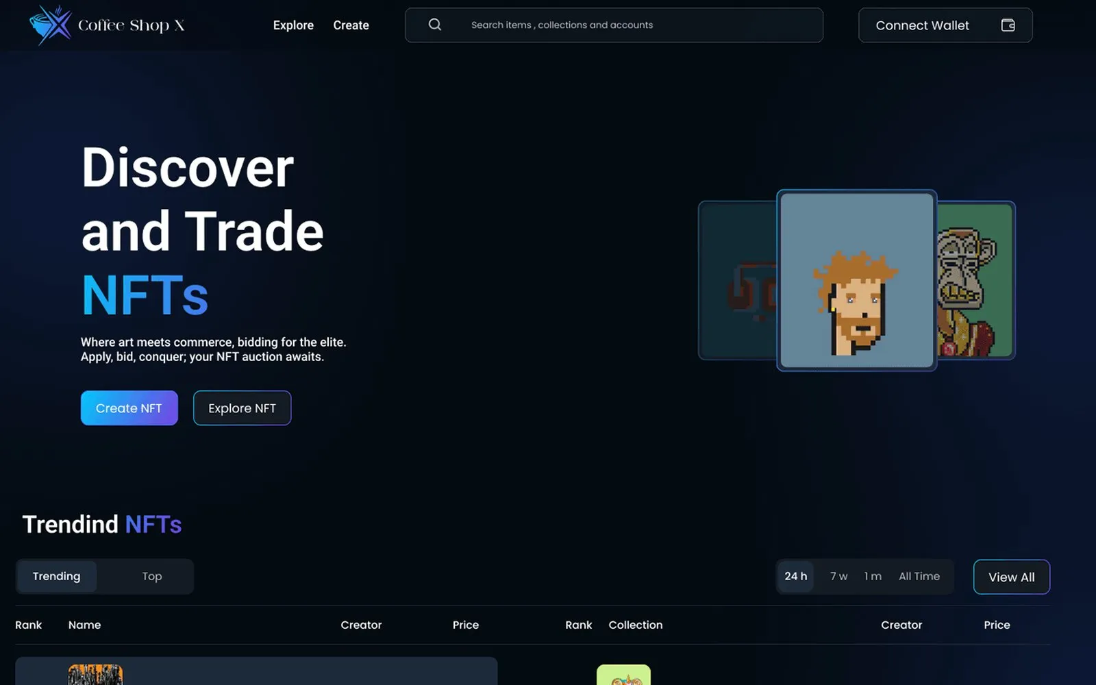 Coffee Shop X: Web3 · Marketplace