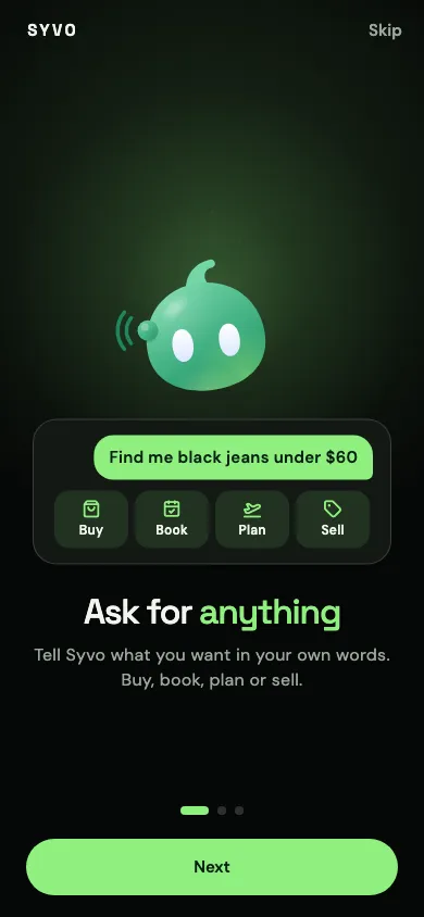 SYVO intro: ask for anything