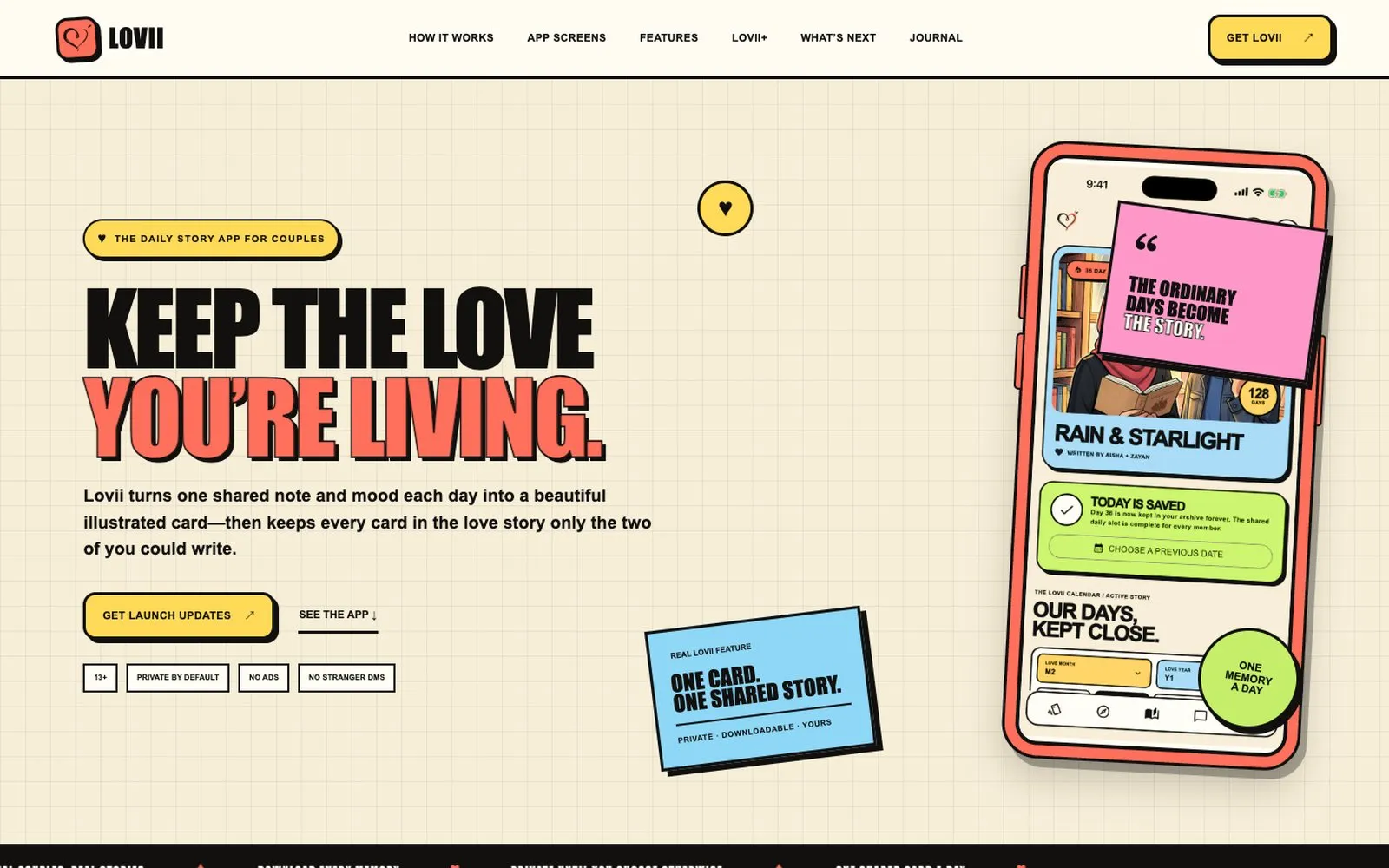 Lovii website, lovii.app