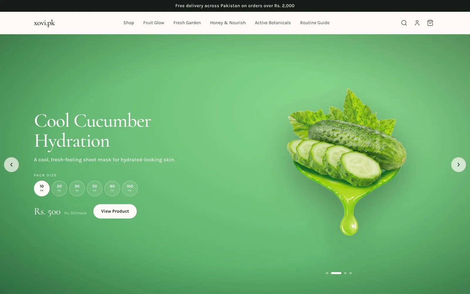 Xovi: Store · Skincare